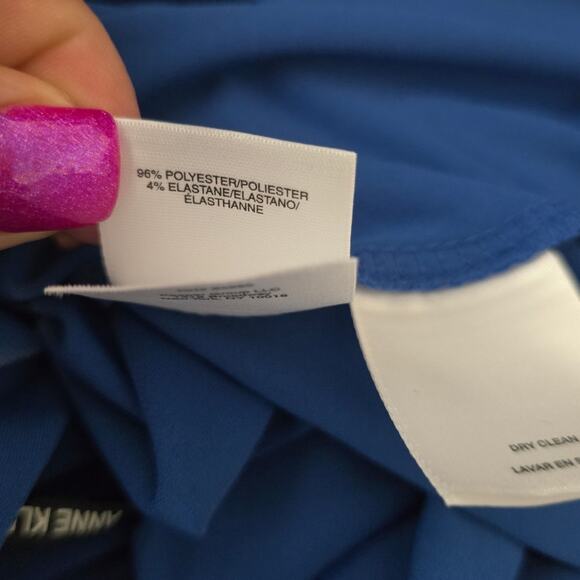 Anne Klein Stunning NWT Faux Wrap Color Bluebell Women's Dress 10 - Picture 6 of 6